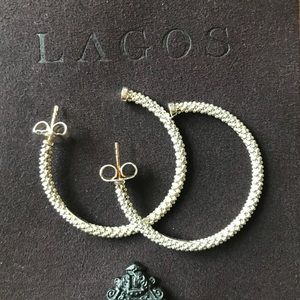Lagos Caviar Hoop Earings